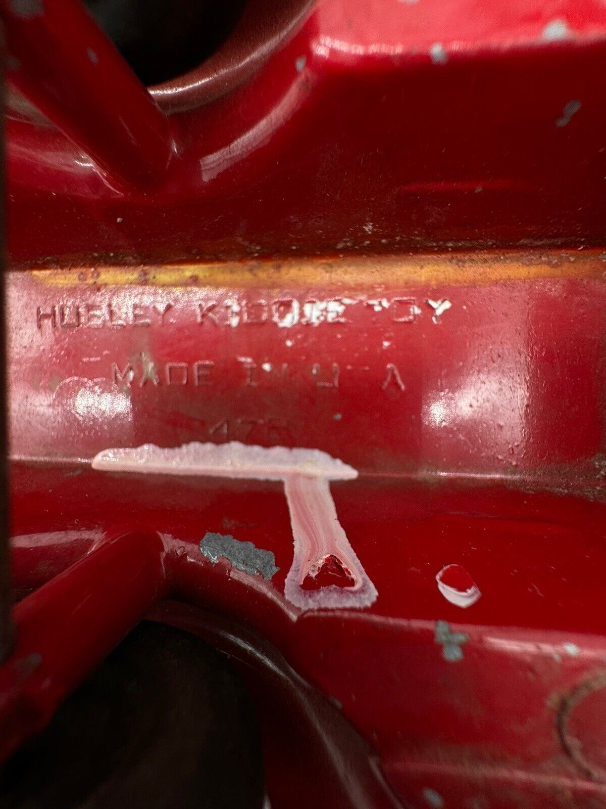 HUBLEY KIDDIE TOY #472  Die Cast Metal Fire Engine Truck USA Original Paint