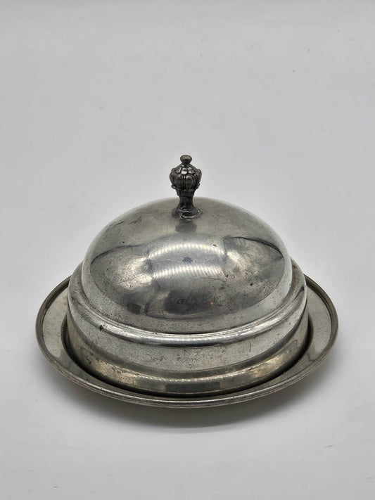 Pewter Butter Dish with Domed Cover – Statement!!
