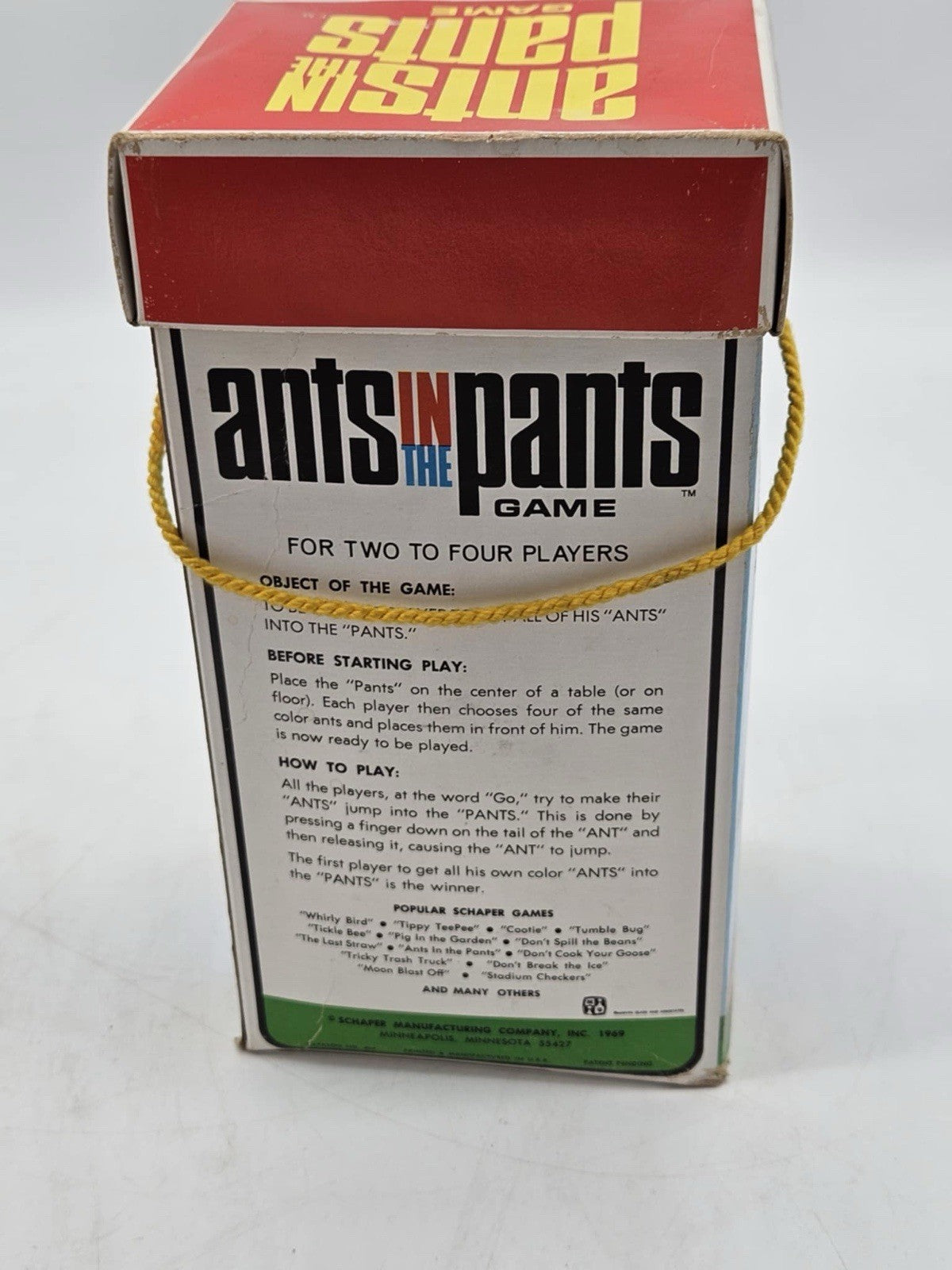 Ants In The Pants Board Game 1969 Schaper 033022DMT