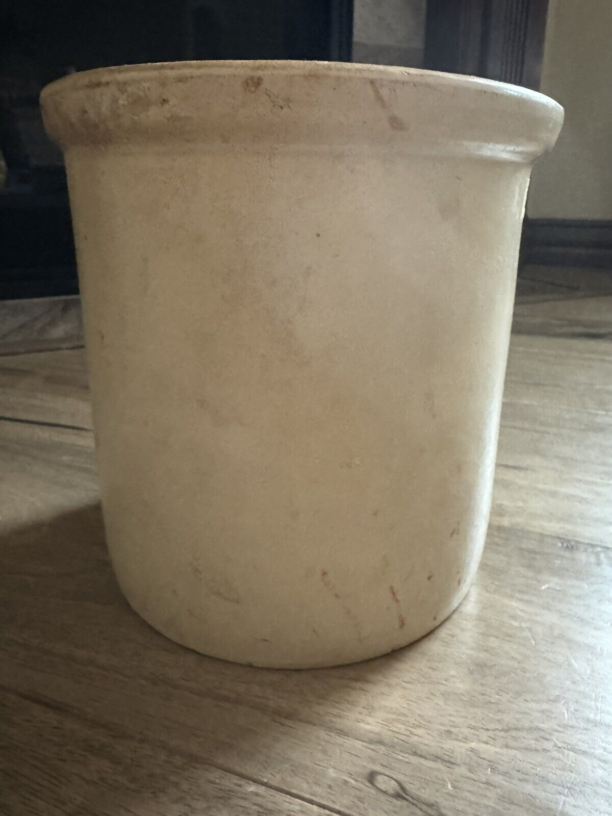 Vintage Late 1800s Handmade Stoneware Crock - Unmarked