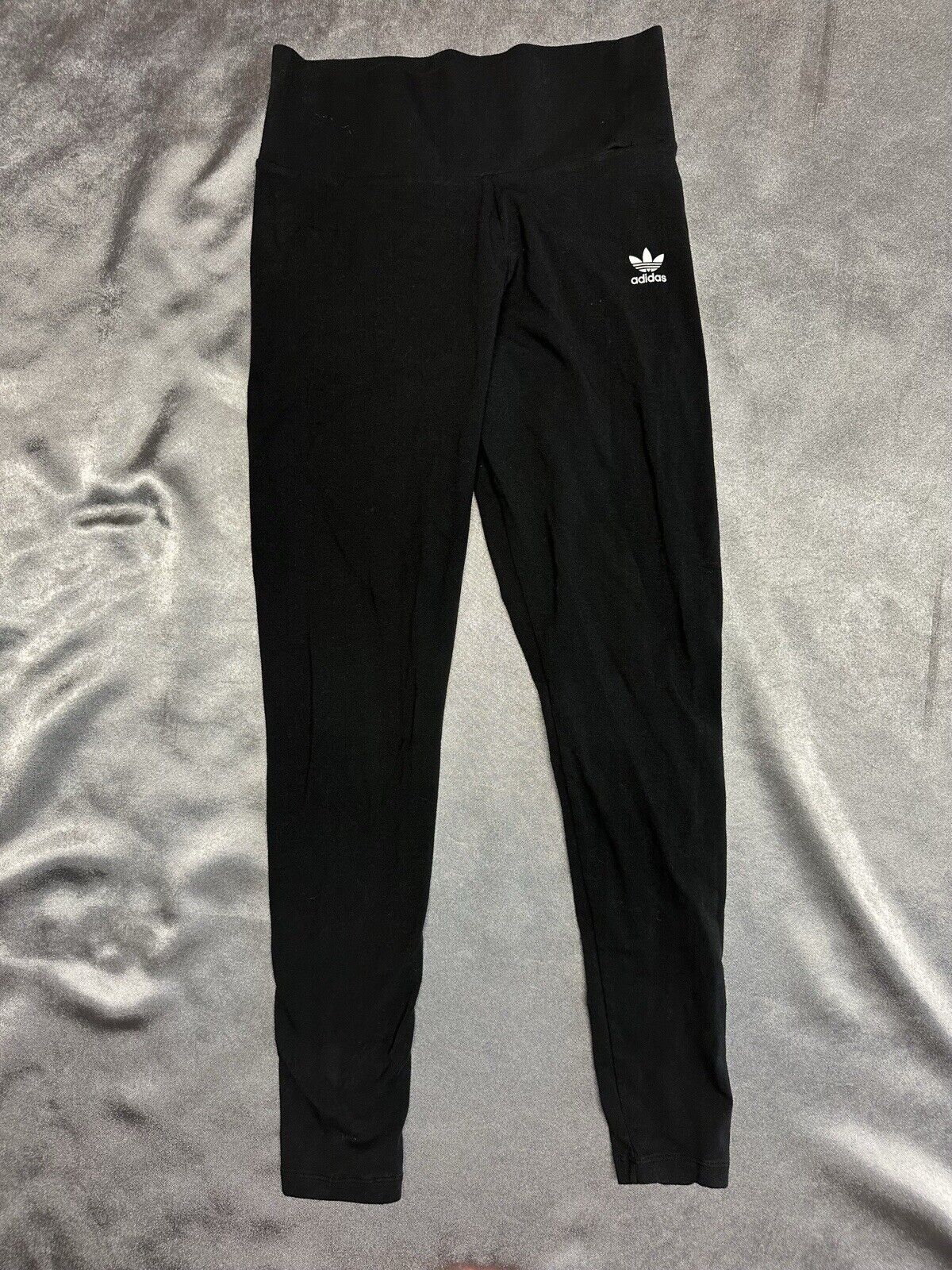 adidas Leggings Womens Size Med Black Workout Stretch Compression Gym WCLTH 001