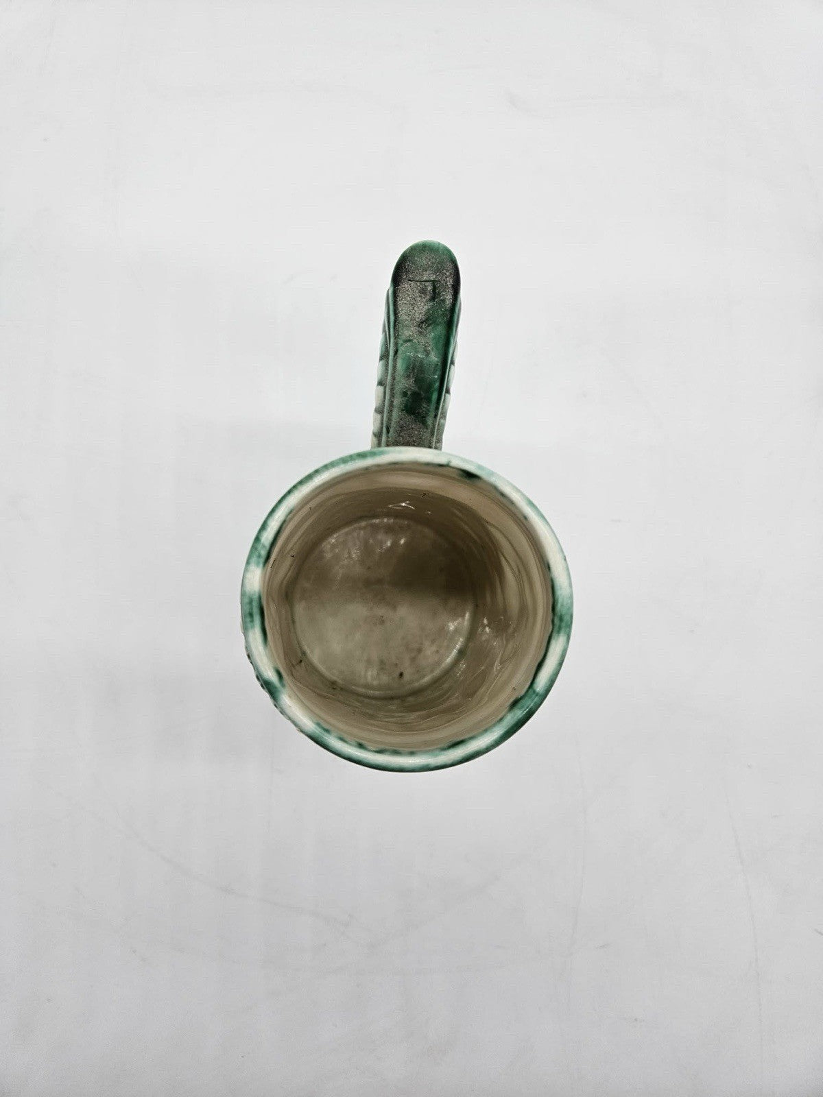 Vintage Green Relief German Style Beer Stein Mug