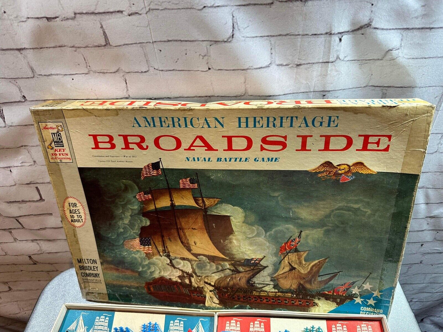 VTG American Heritage Broadside Board Game Milton Bradley COMPLETE VGM