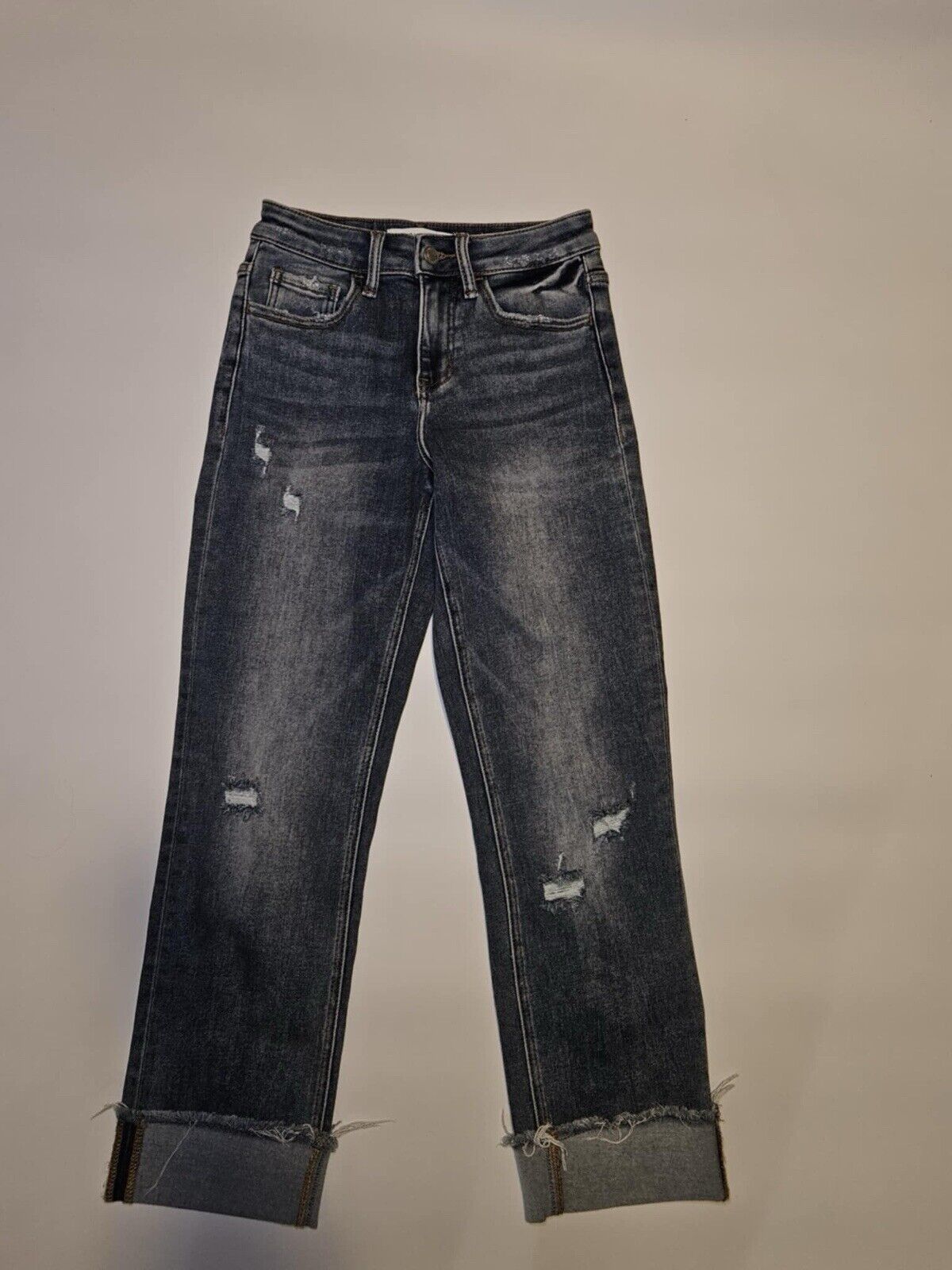 Lovervet by Vervet High Rise Straight Leg Distressed Jeans ~ Sz 28