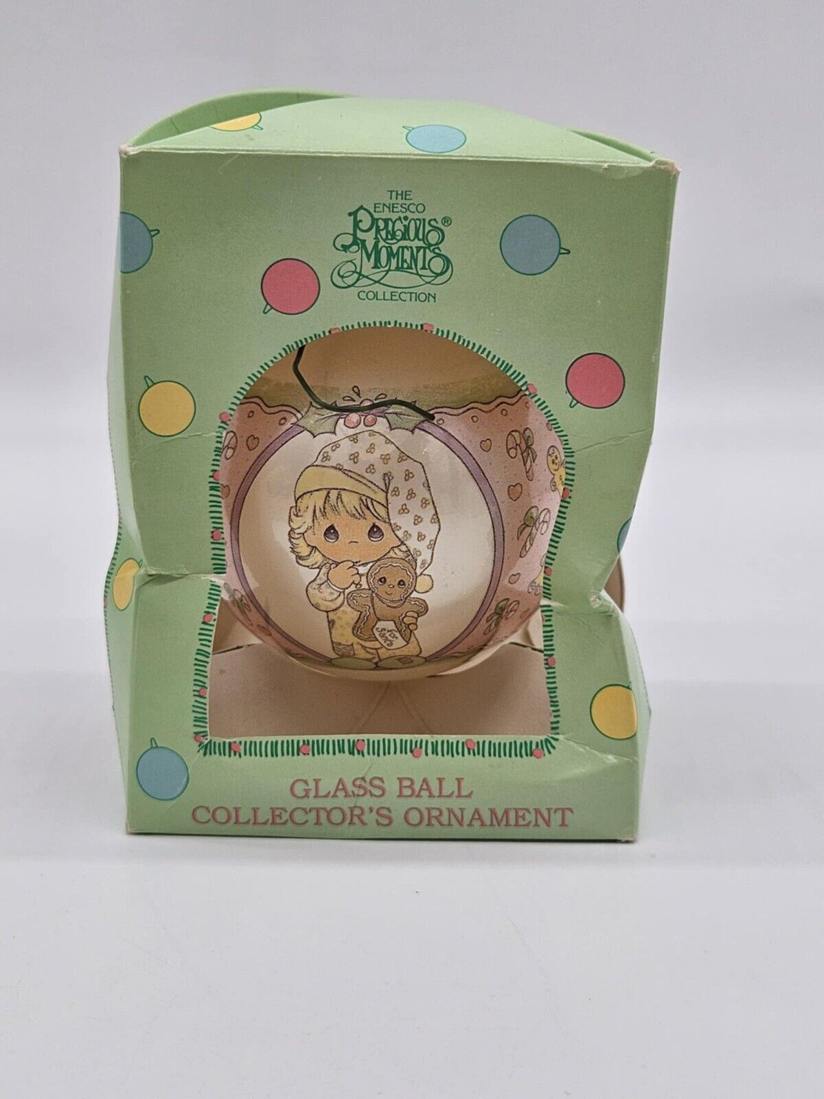 Enesco Precious Moments Christmas Glass Ball Collector’s Ornament 1993