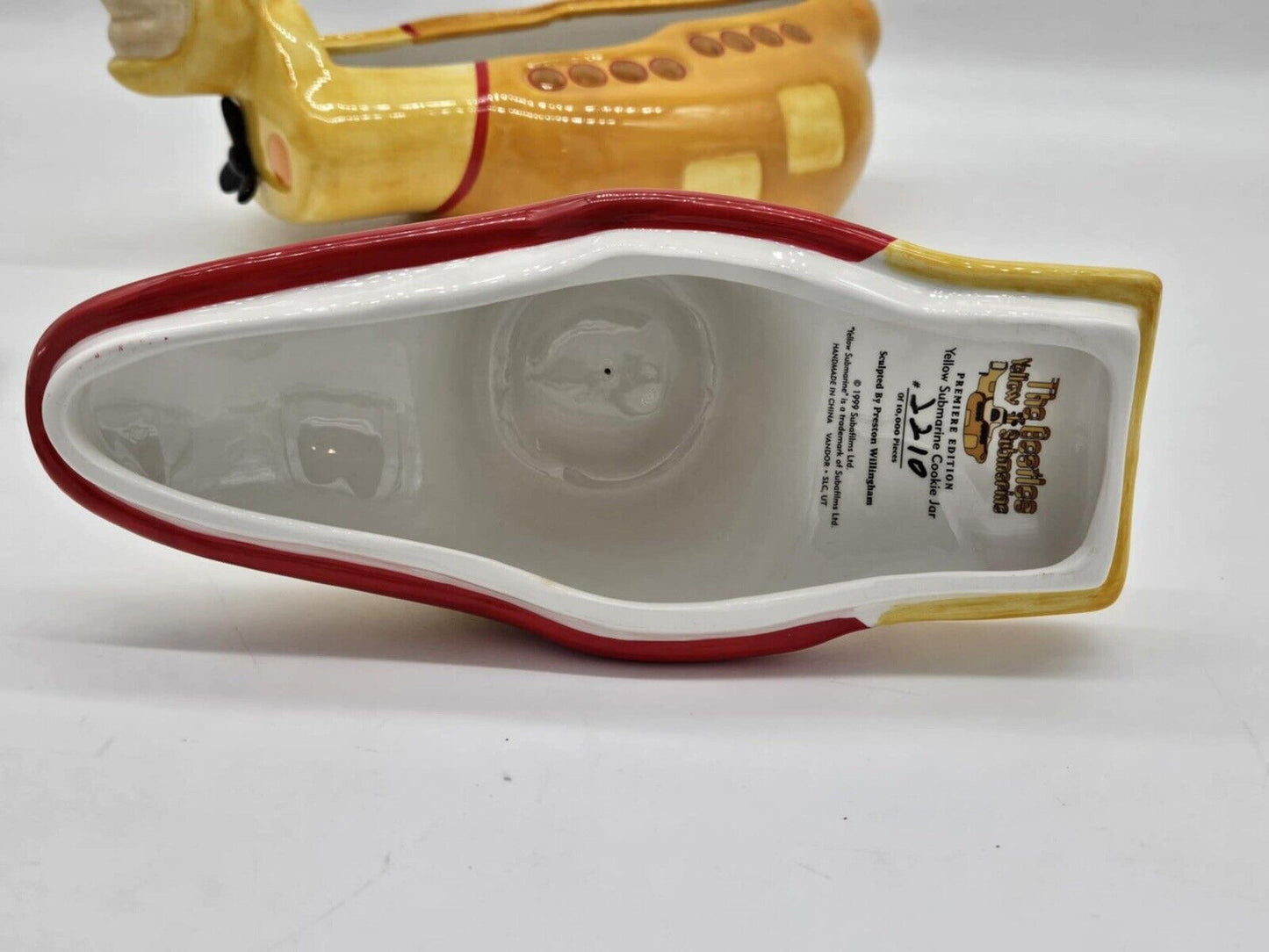 Vintage Beatles Yellow Submarine Cookie Jar Vandor 1999 RARE Original Box JB01