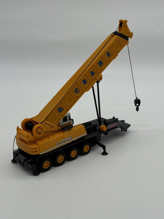 G Crane plastic toy model Yellow crane 11”