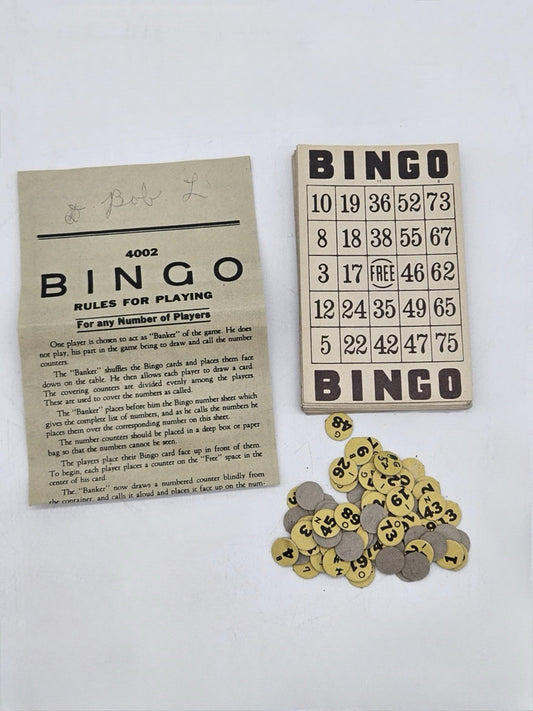 Vintage J Pressman & Co Bingo Game Cards Milton Bradley Company Lot