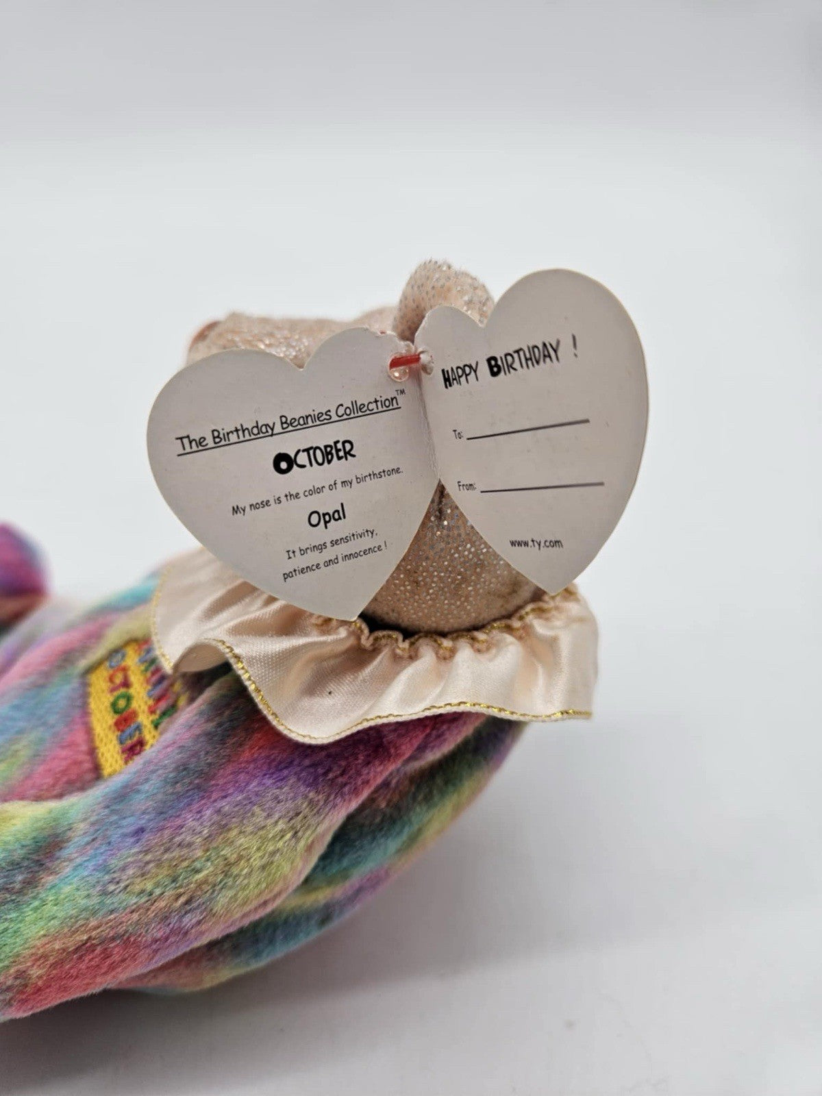 TY Beanie Baby - OCTOBER the Birthday Bear (7.5 inch) - MWMTs Stuffed Animal Toy