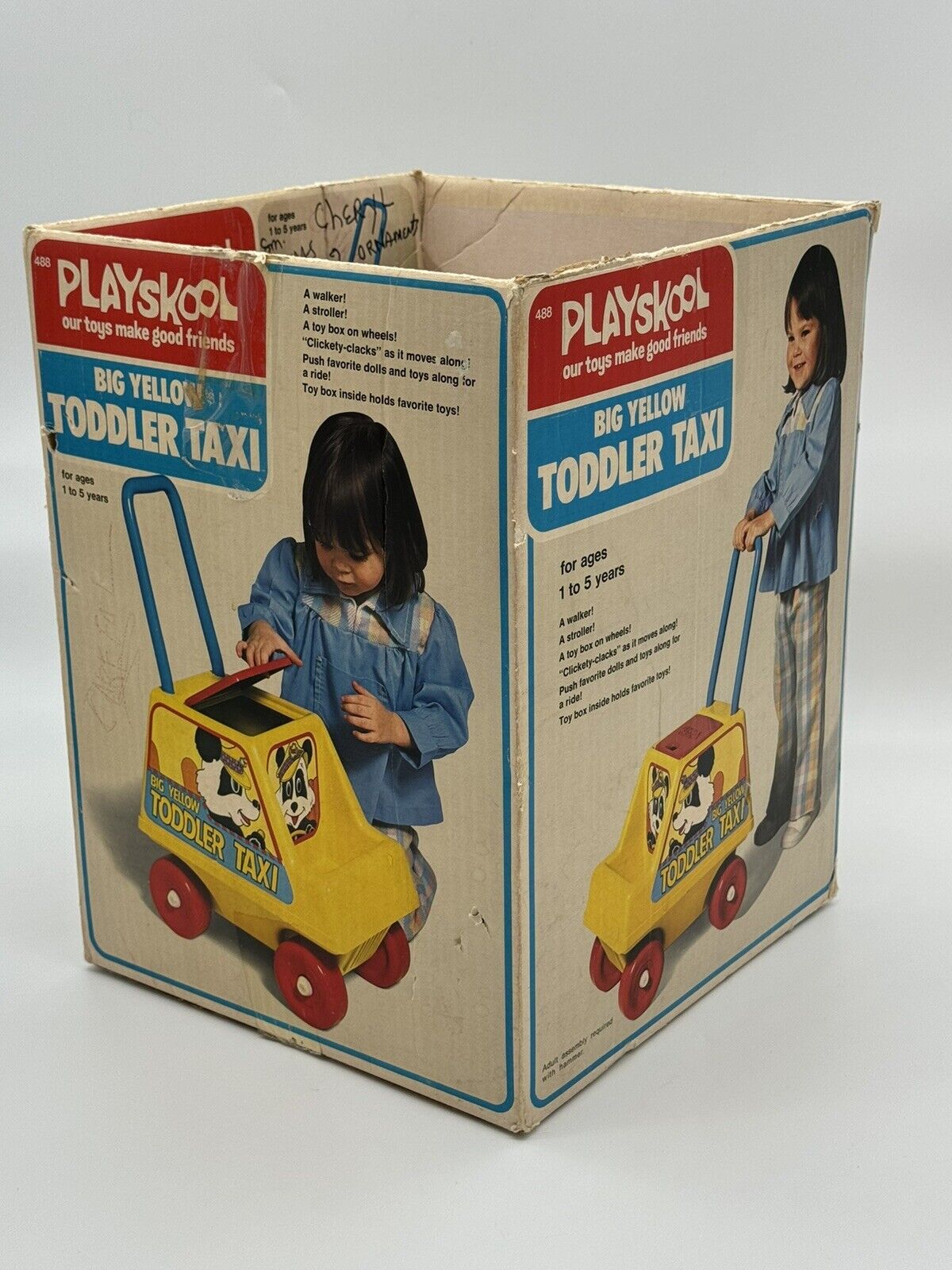 Vintage 1970s Toddler Taxi **BOX ONLY** 006