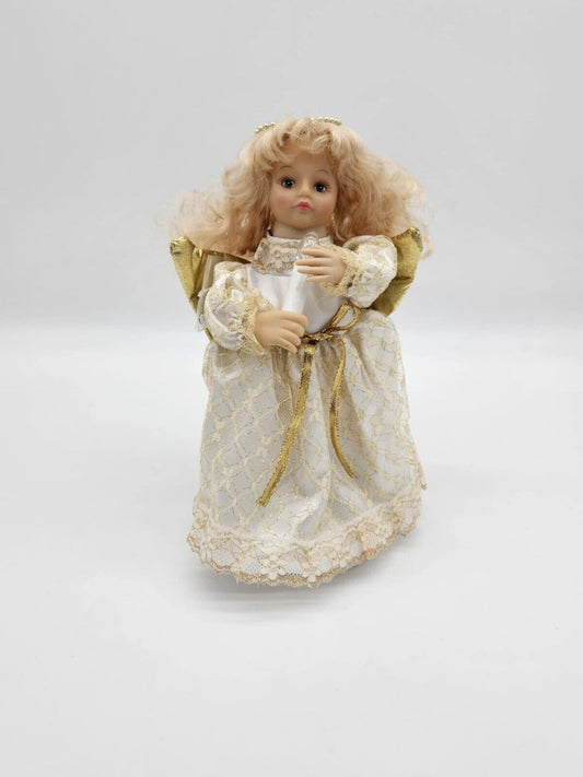 Vtg Animated Motion Angel w/ Illuminated Candle Light ~ Plays ‘Jingle Bells’
