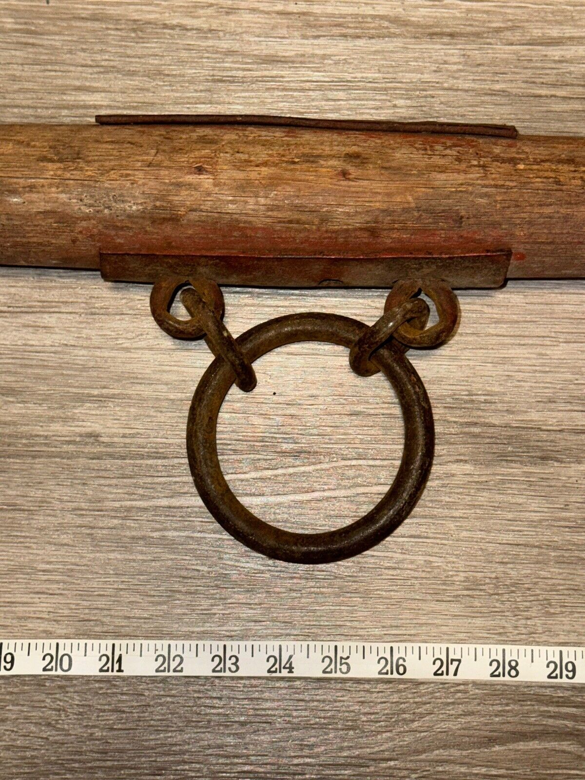 VINTAGE ANTIQUE PRIMITIVE HORSE OX HARNESS HITCH SINGLE TREE YOKE WOOD IRON 40"