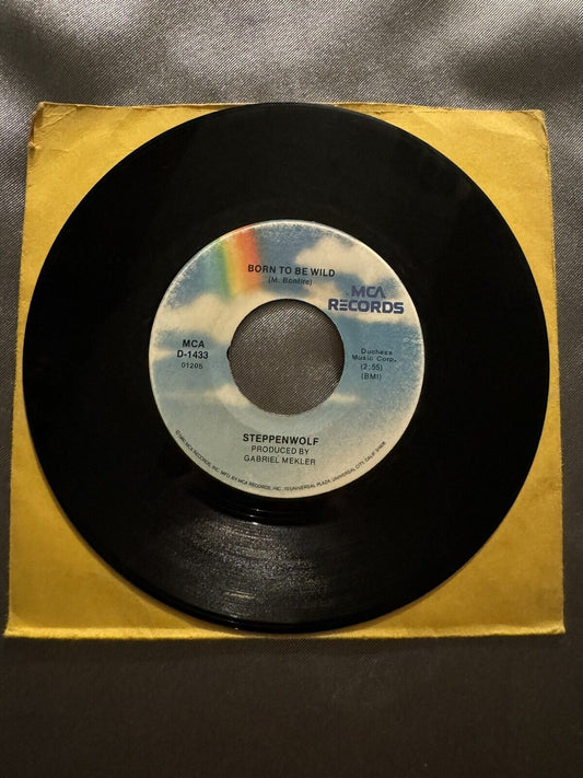 STEPPENWOLF Born To Be Wild / Magic Carpet Ride 45 rpm MCA 1980 Reissue