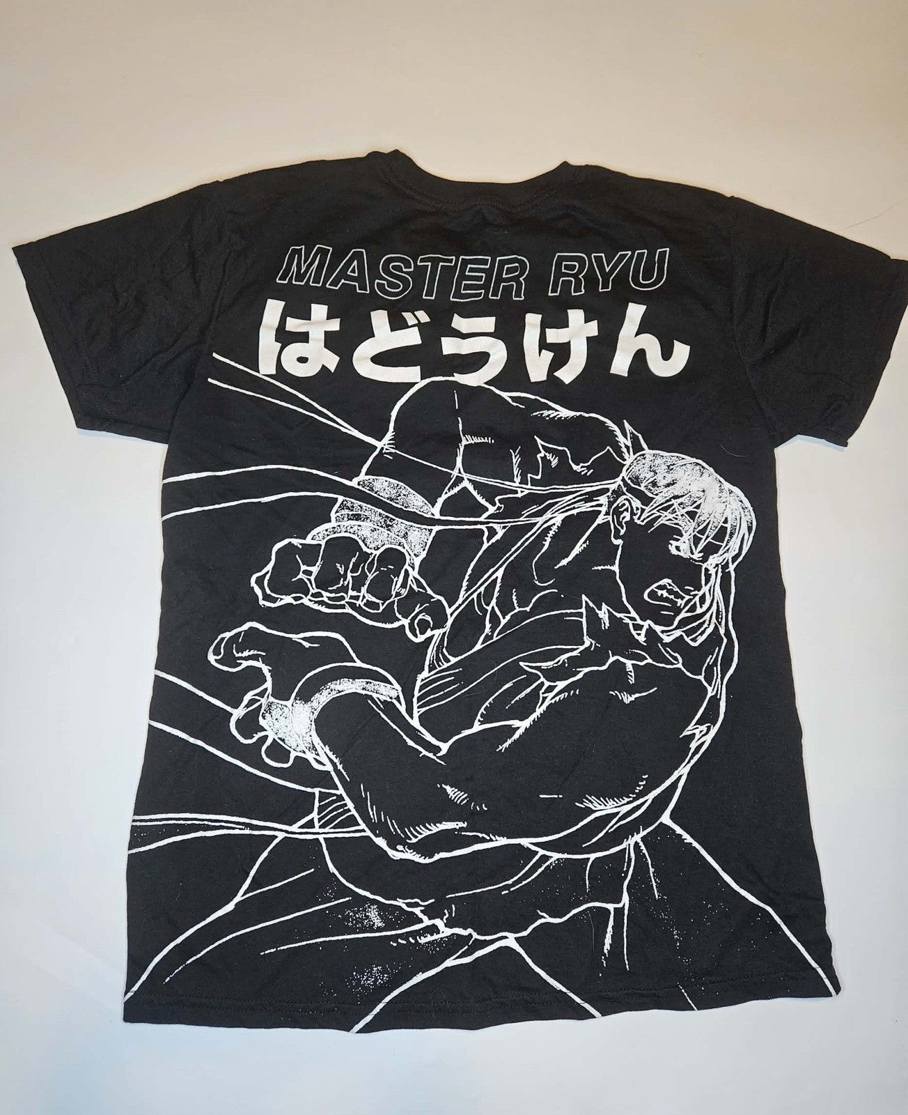 Street Fighter Ryu Graphic T-Shirt Black Capcom Master Ryu Hadouken Men’s M