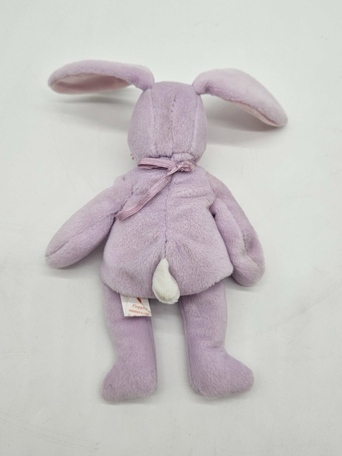 1996 TY Beanie Baby Floppity the Purple Bunny 8" Stuffed Animal with Tags