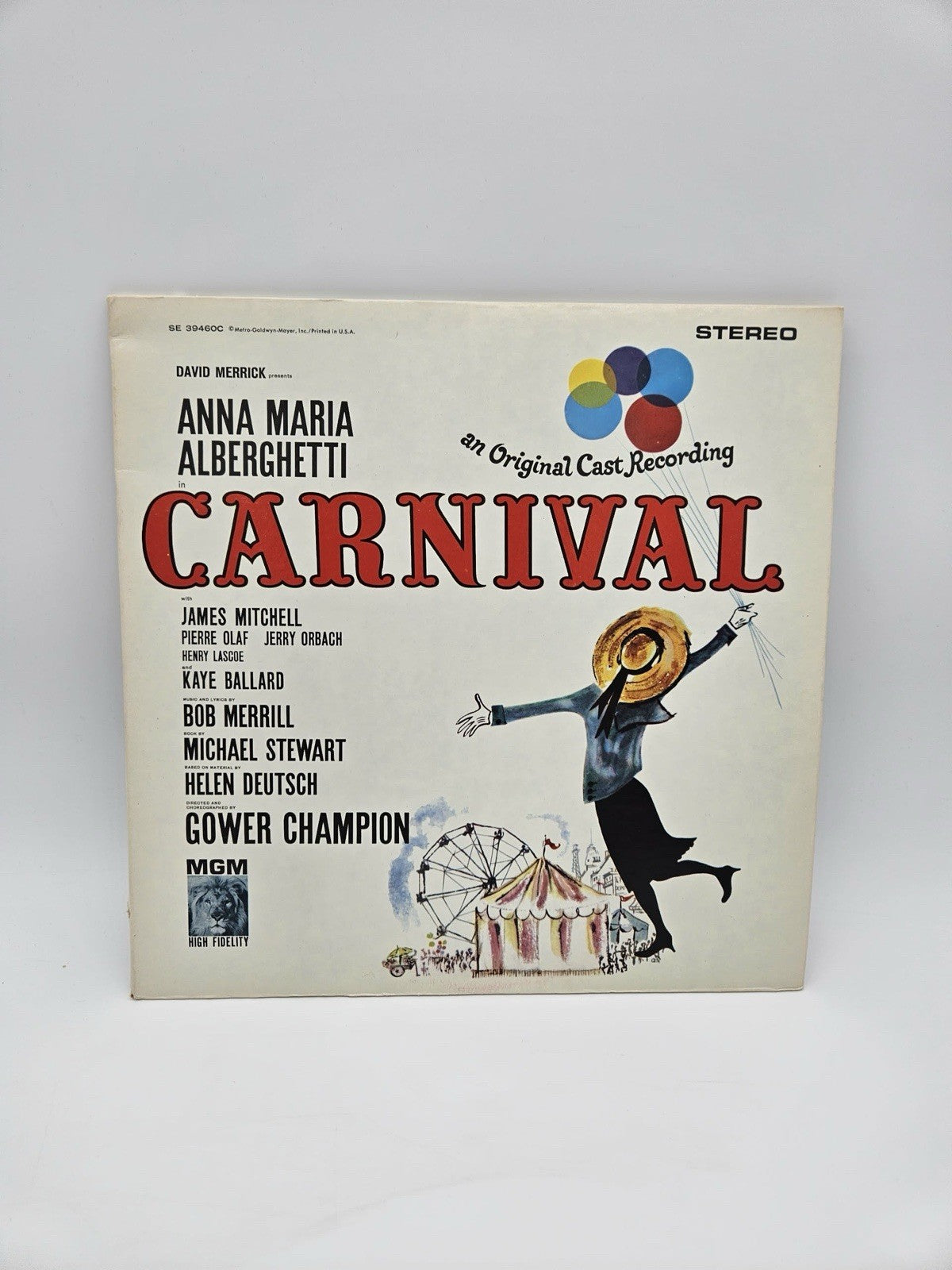 "Carnival!" 1961 Soundtrack LP, VG, Original MGM #SE3946OC, Original Cast
