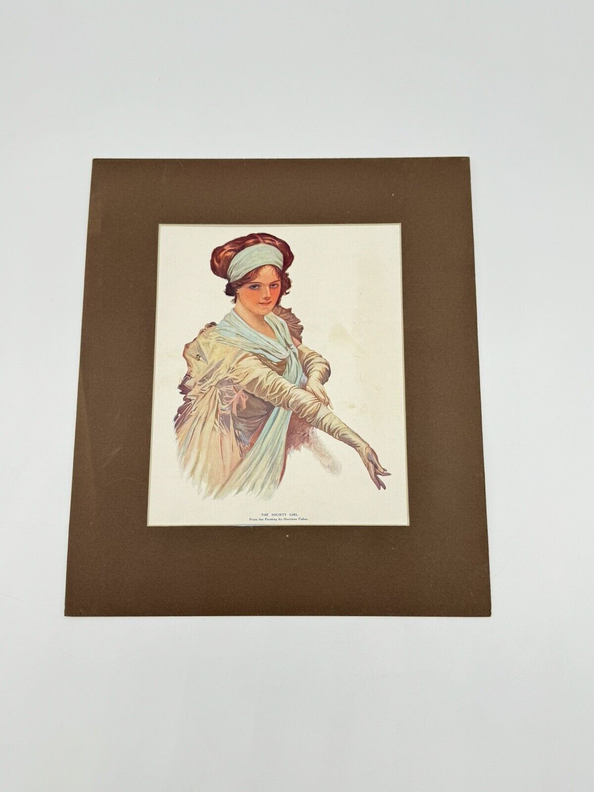 THE SOCIETY GIRL From the Painting by Harrison Fisher