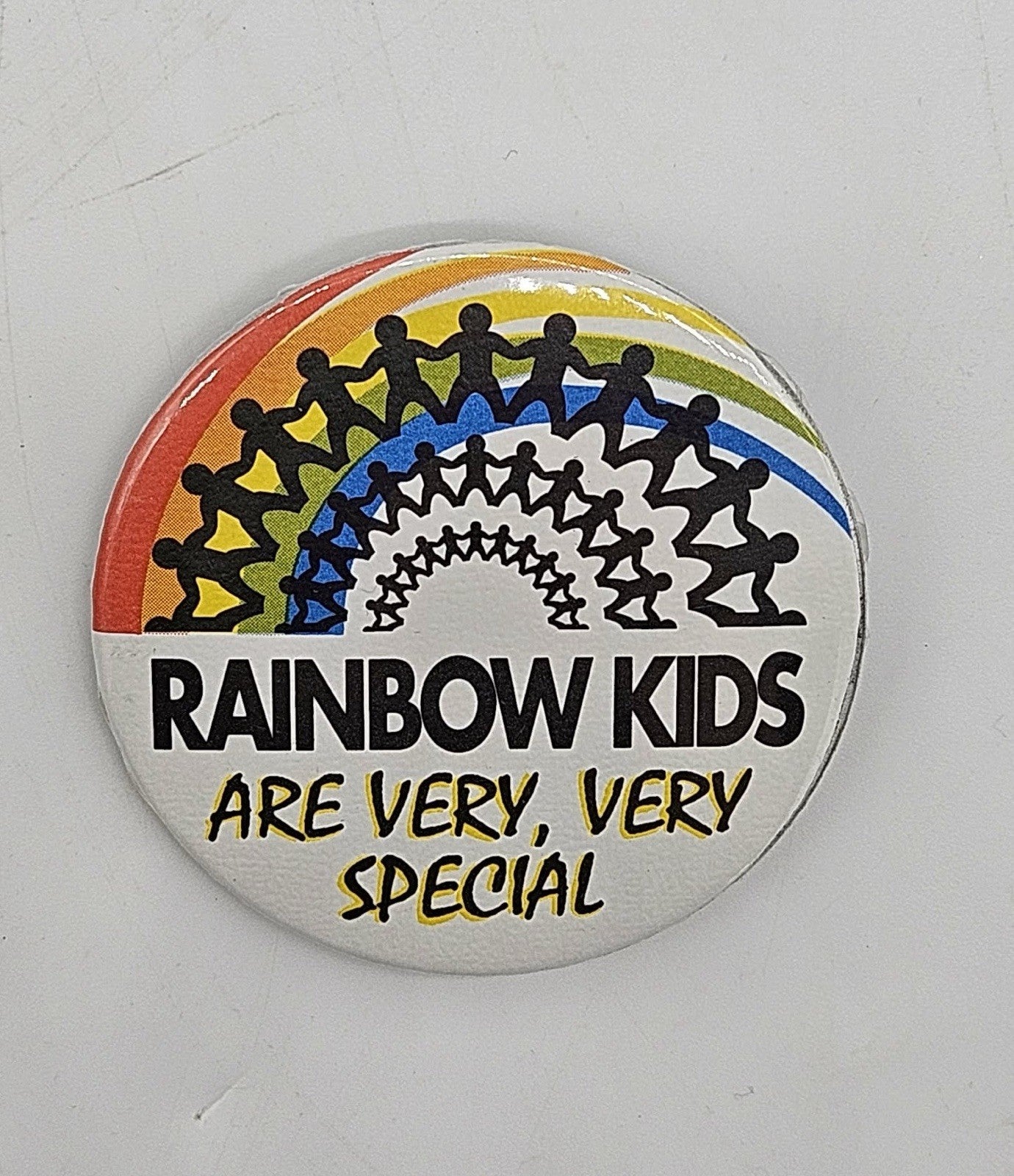 Rainbow Kids Are Very Very Special Vintage Pinback Button