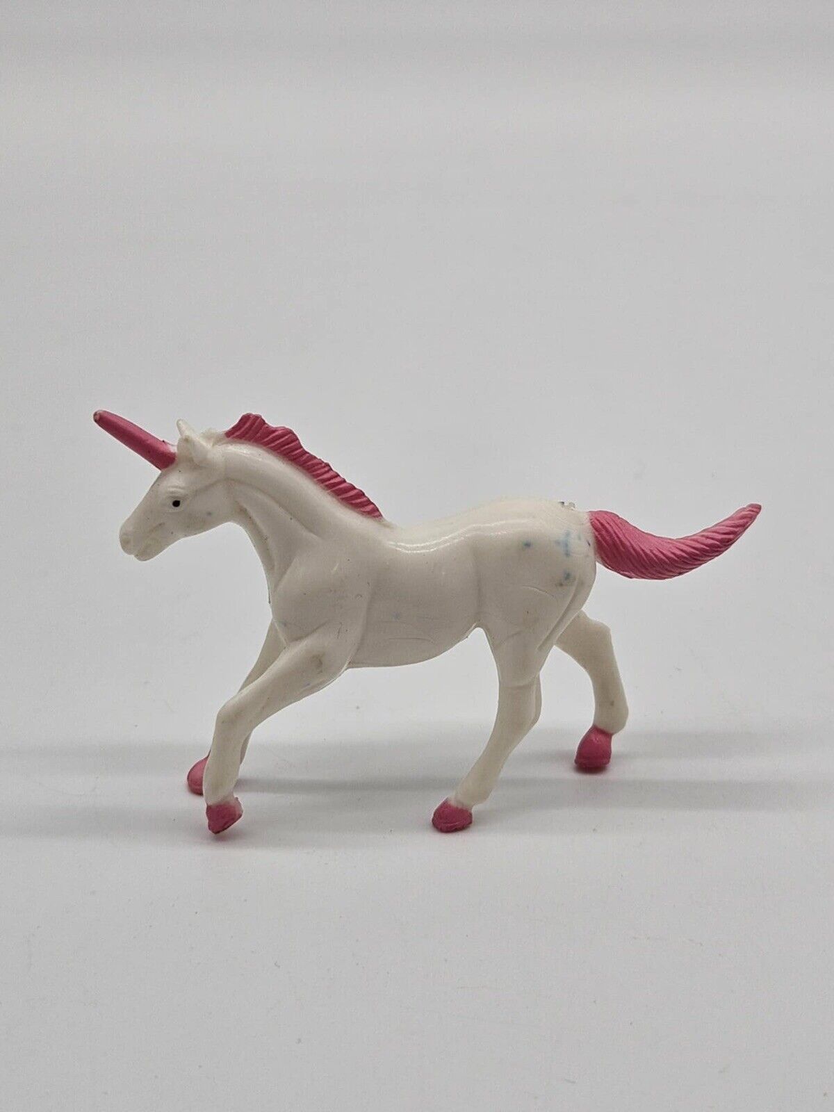 Unicorn Mythical Horse Figure Horn Fantasy Toy Fun Express White Pink Vtg