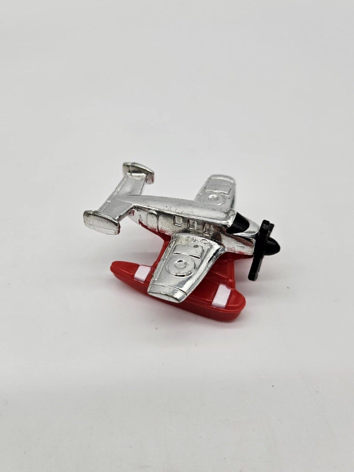 Micro Machines Ocean Flyer LGT Plane Aircraft 1996 Red and Chrome EUC