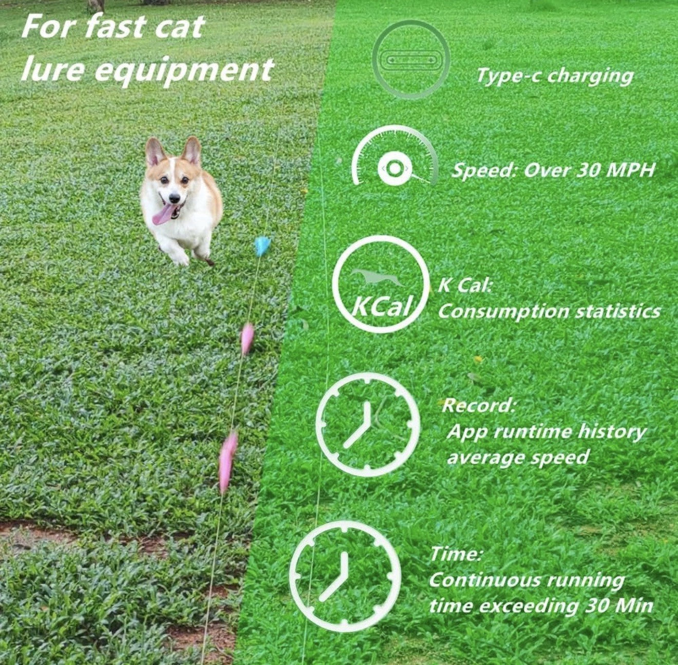 DC-1 Dog Toys for Large Dogs，Lure Coursing Machine,Dog Chase Toy - PINK
