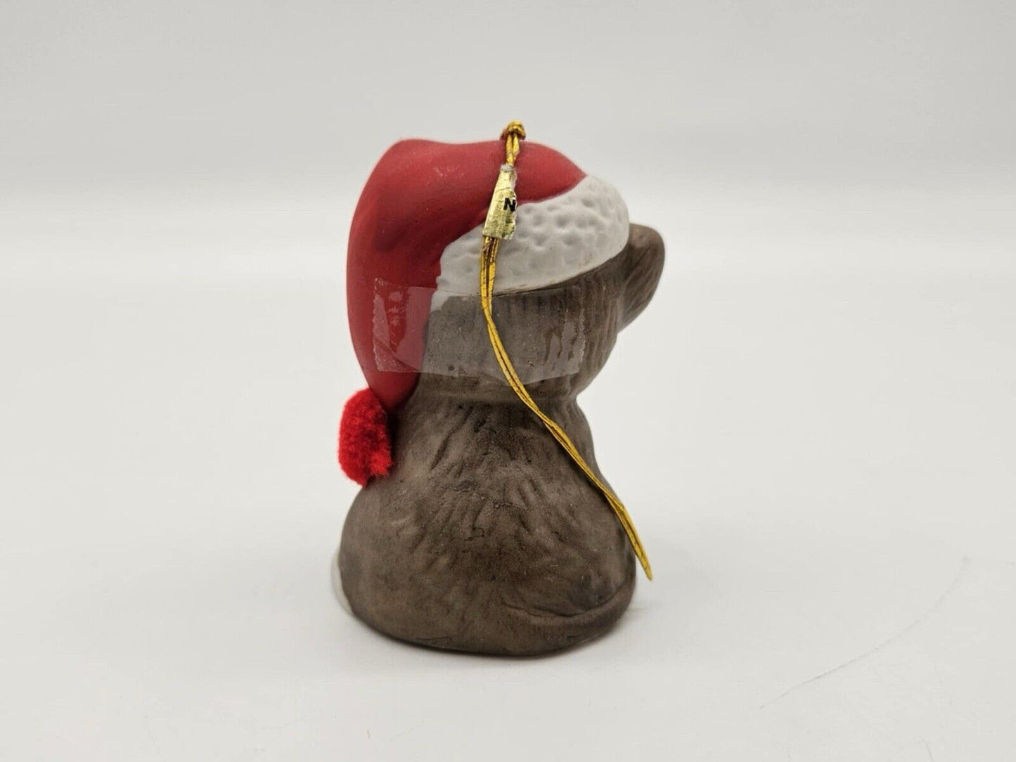 Vintage Lil Chimer Cat Bisque Porcelain Christmas Bell Ornament BOXED T37 Jasco