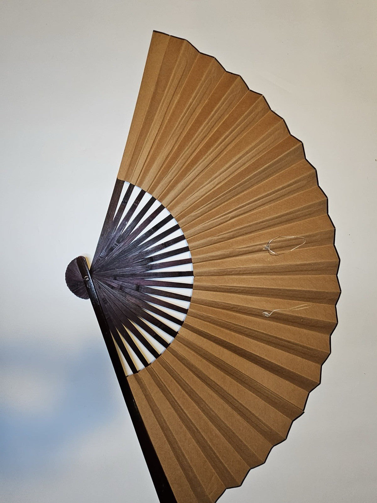 Large Vintage Chinese Dragon Fan Mid Century 54”Hand Painted Wall Fan