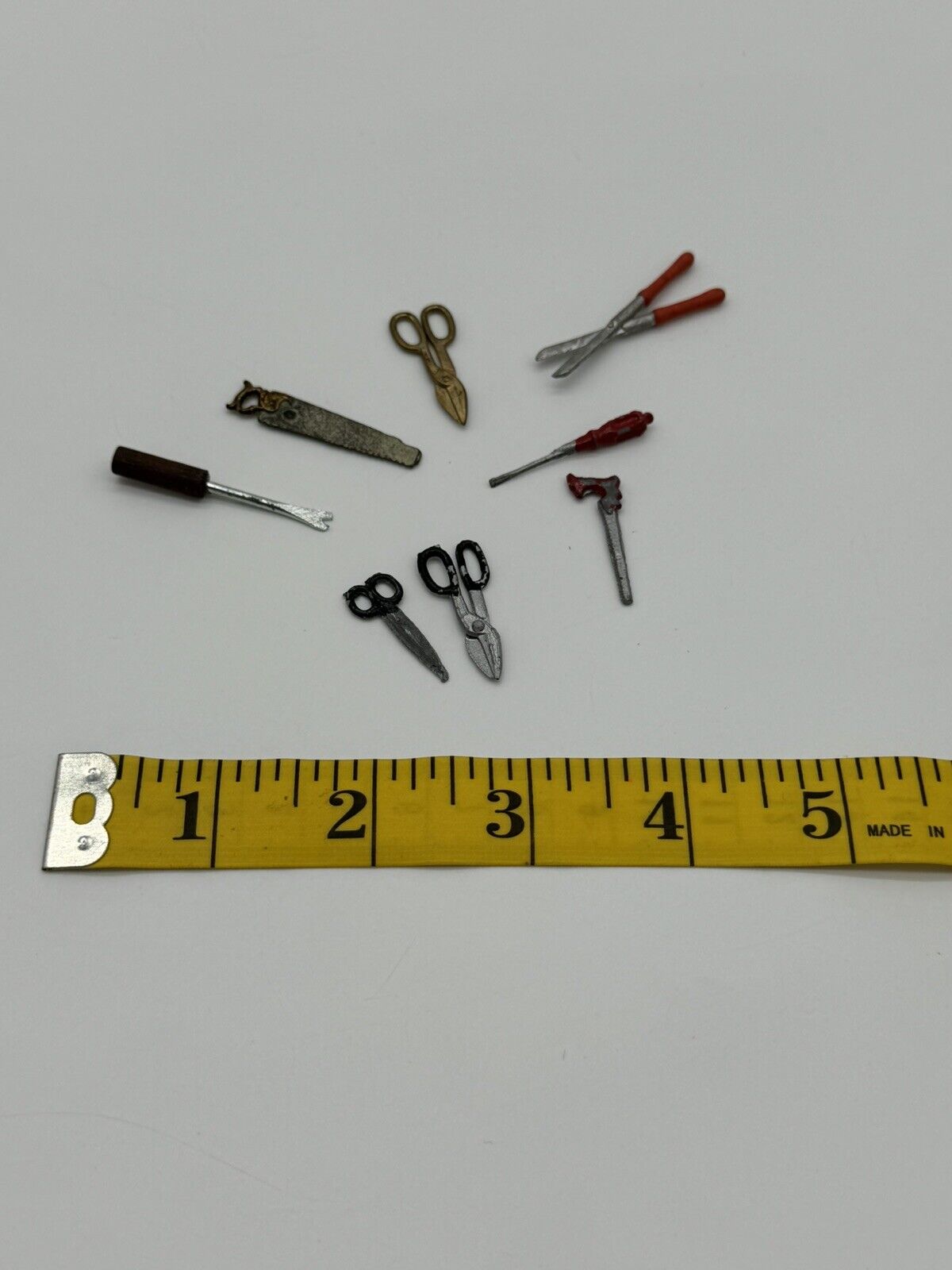 Vintage Dollhouse Miniature Lot of 8 Tools - Some Rare - 1:12 - VTY 006
