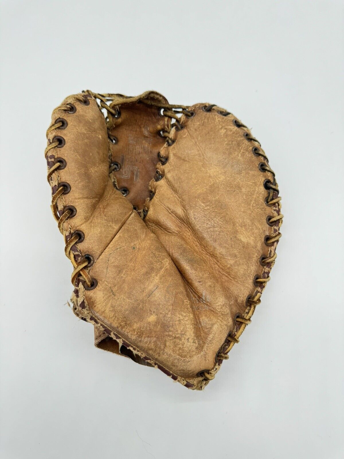 Vintage Antique Children’s Baseball Glove ~ Brand Looks Like It Says Sure Trap