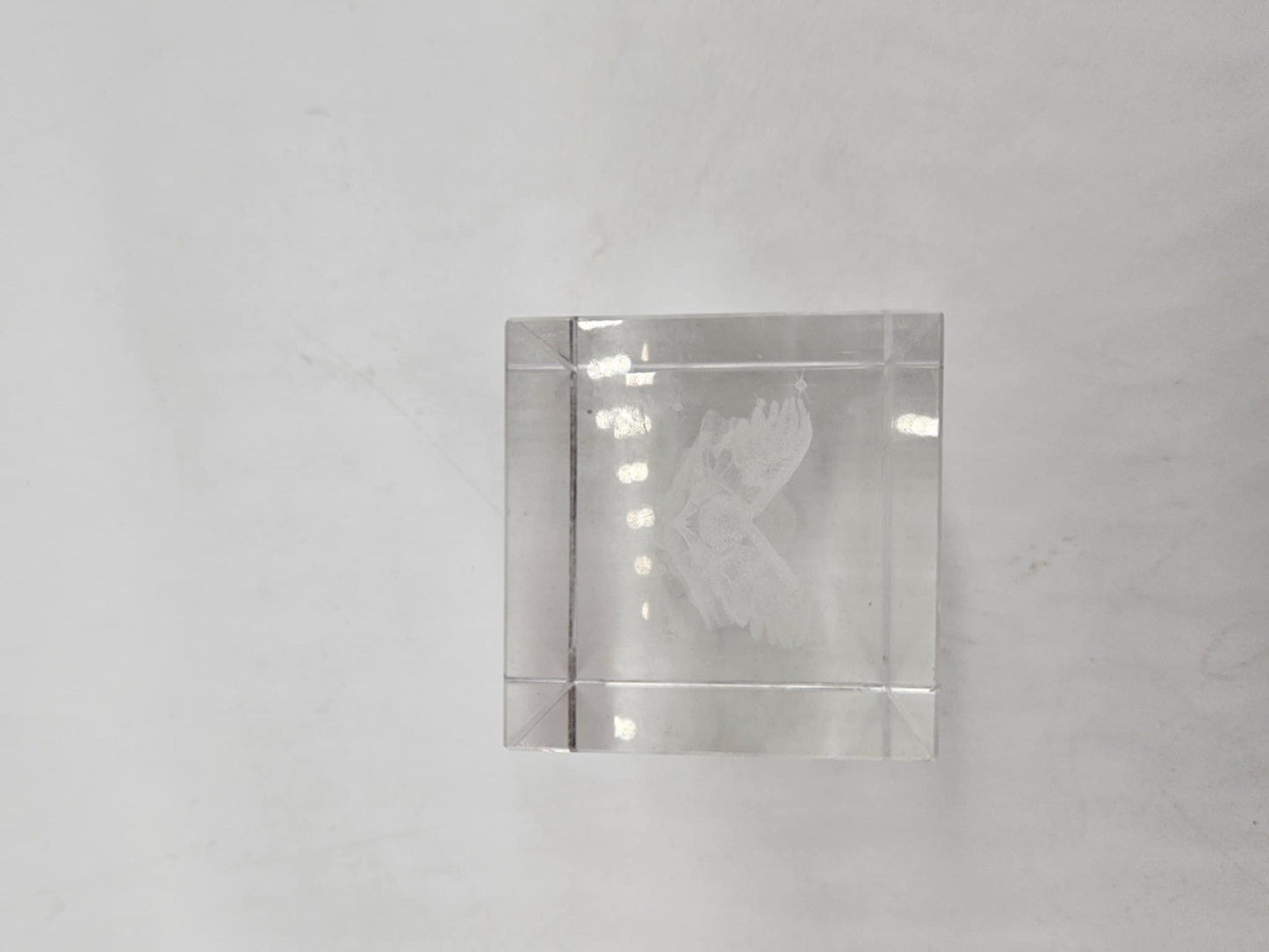 Paperweight Lead Crystal Angel, Desk Ornament