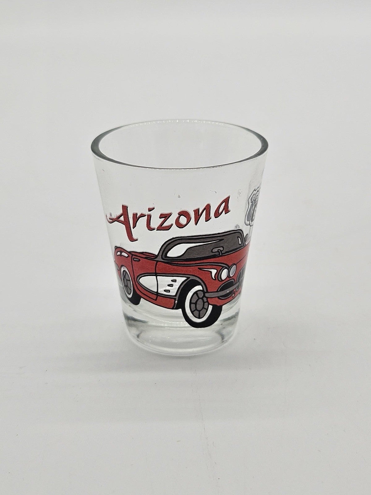Arizona Route 66 Red Corvette Classic Car Souvenir Shot Glass