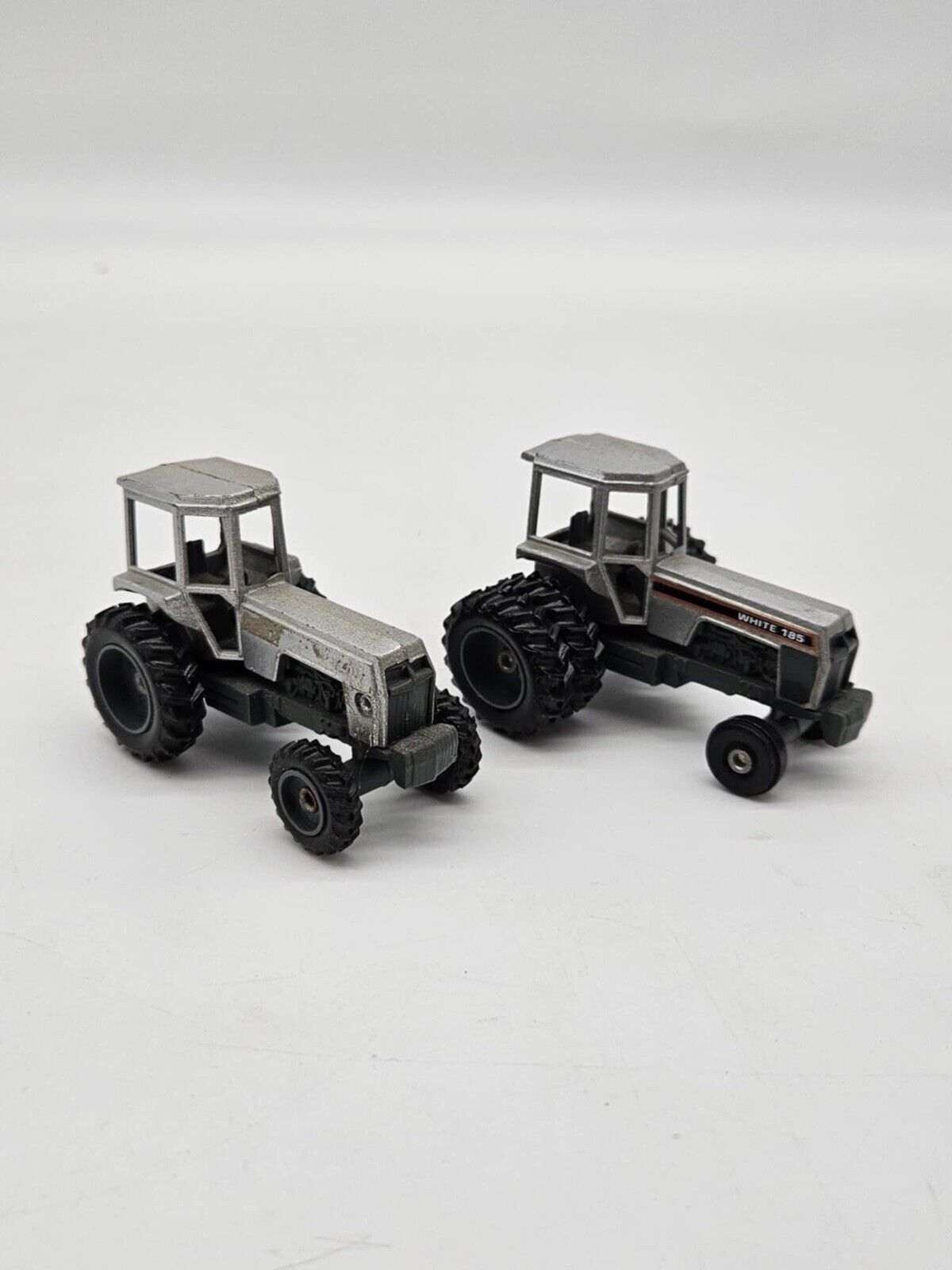 Set of Two 1:64 White 185 Field Boss Tractors with Duals