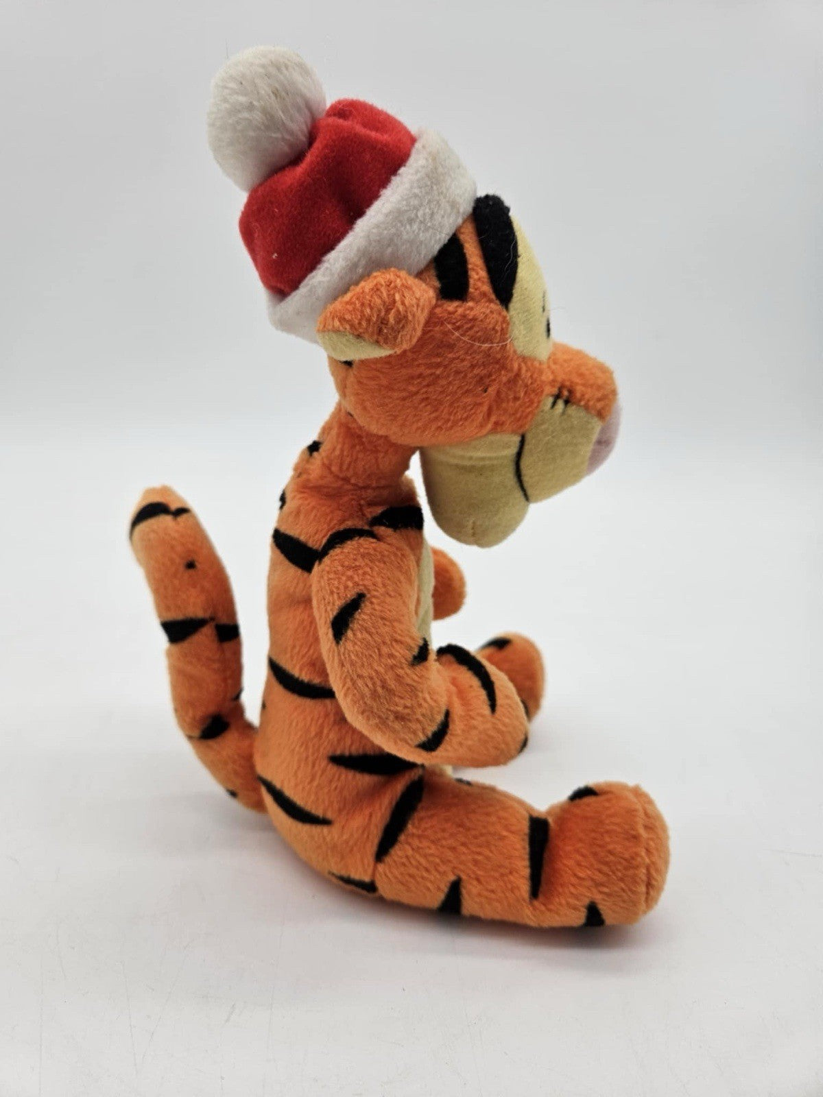 Vintage Disney Christmas Tigger Plush Santa Hat 7" Stuffed Animal Plush Toy
