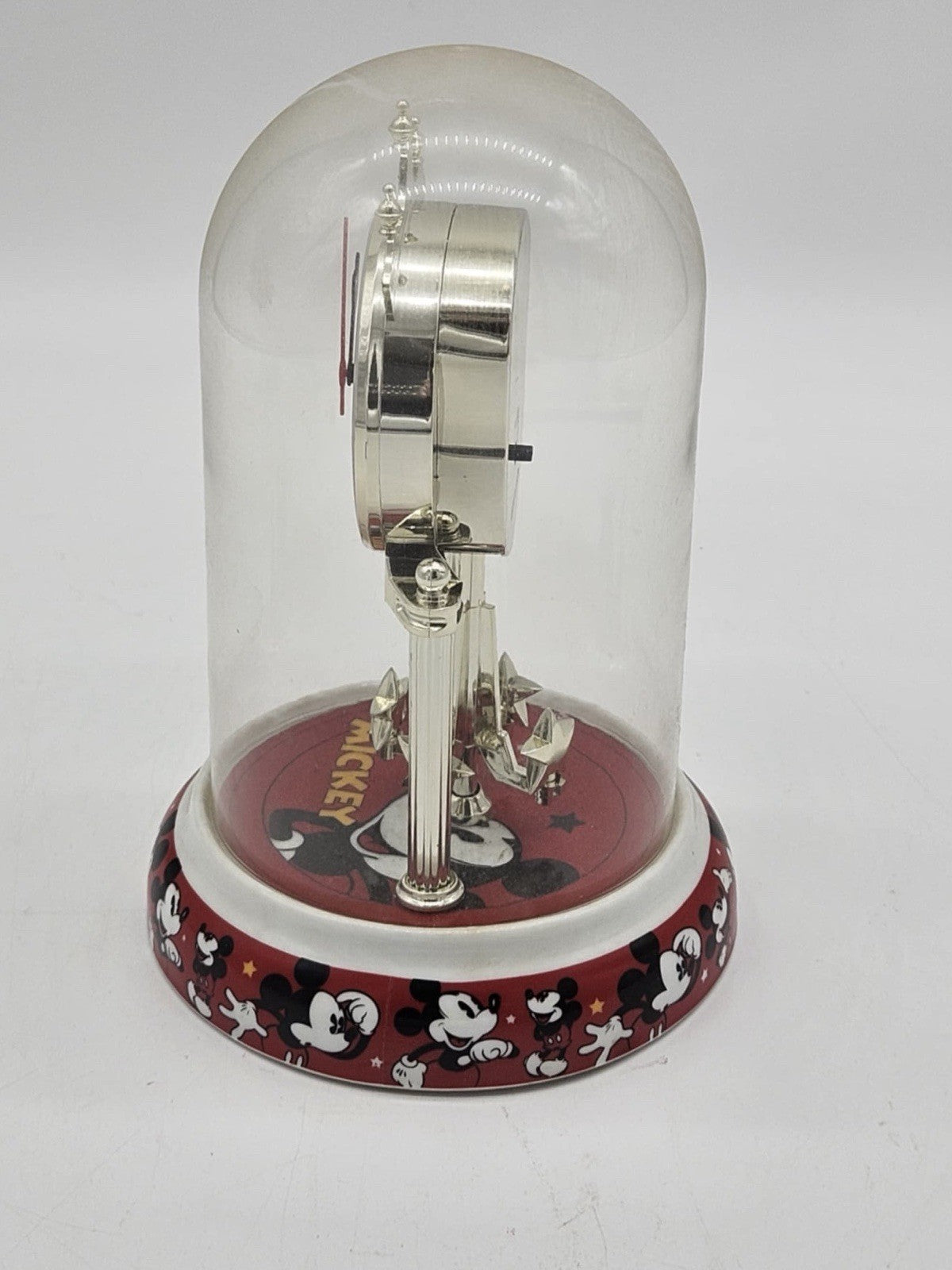 Disney Mickey Mouse Collectible Clock Glass Dome