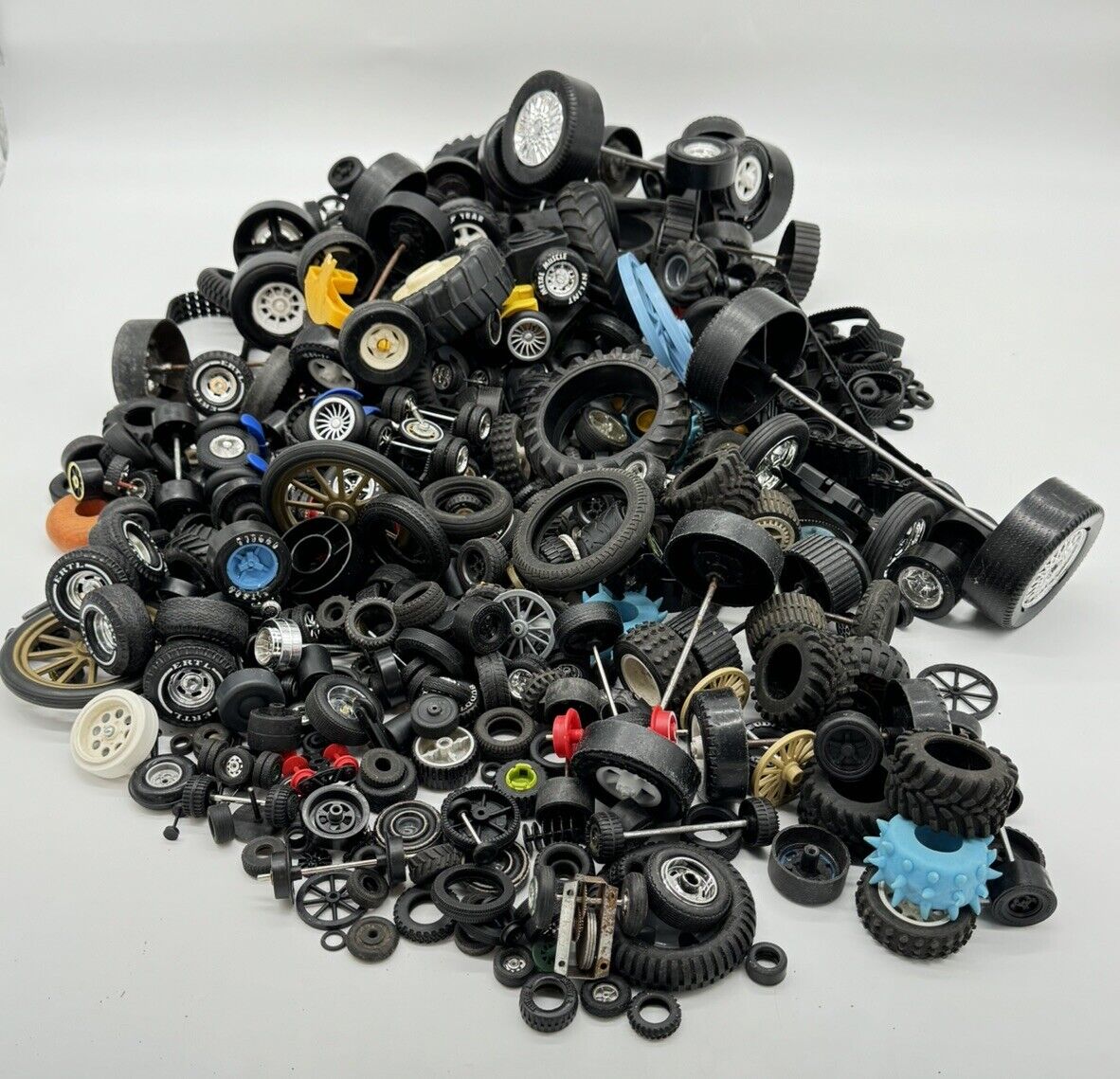 Vintage Huge Lot Of Toy Tires & Wheels