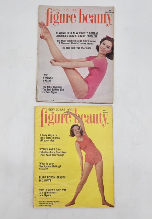 2 Vintage Figure Beauty Magazines 1960s