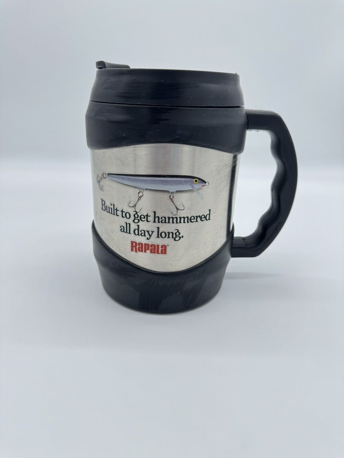 Rapala Baby Tanker Mug 24 oz.  "Built to Get Hammered" Fishing Mug HTF