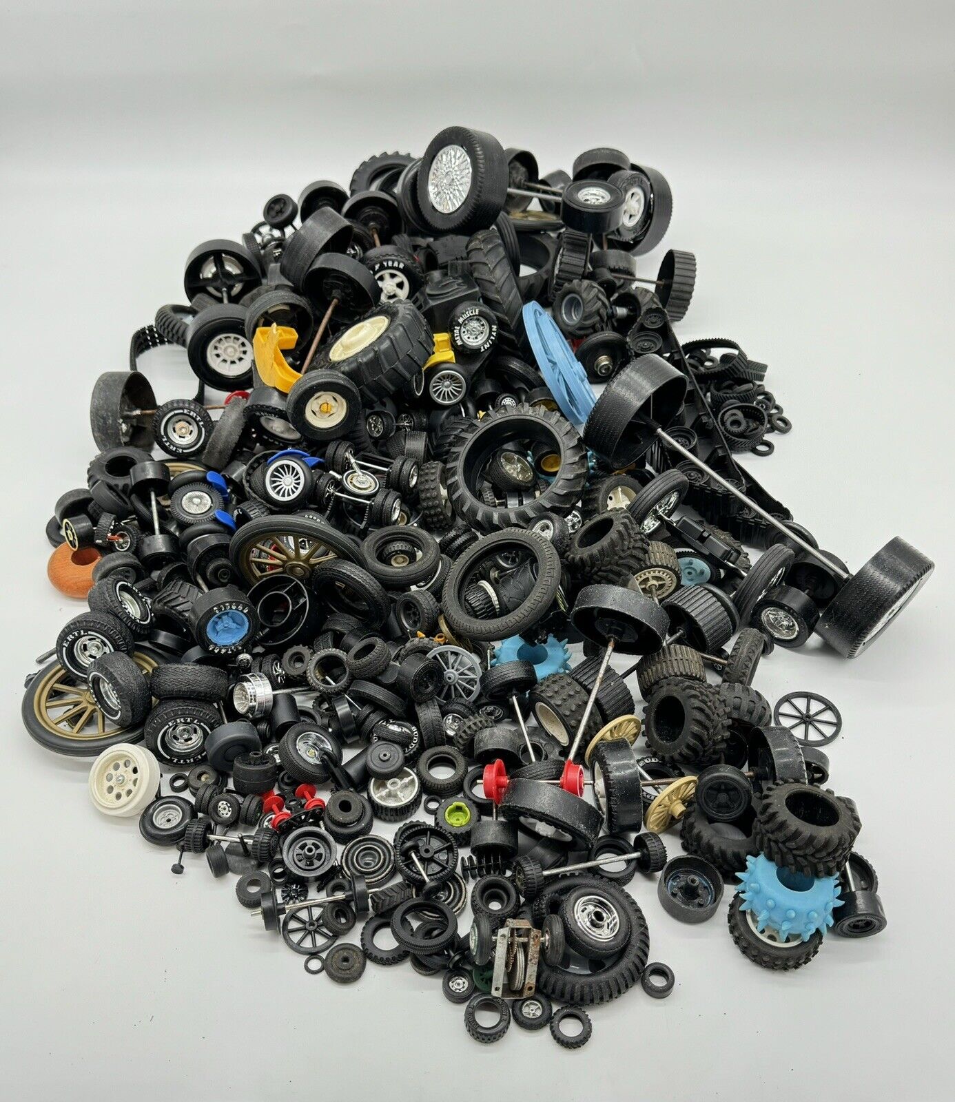 Vintage Huge Lot Of Toy Tires & Wheels