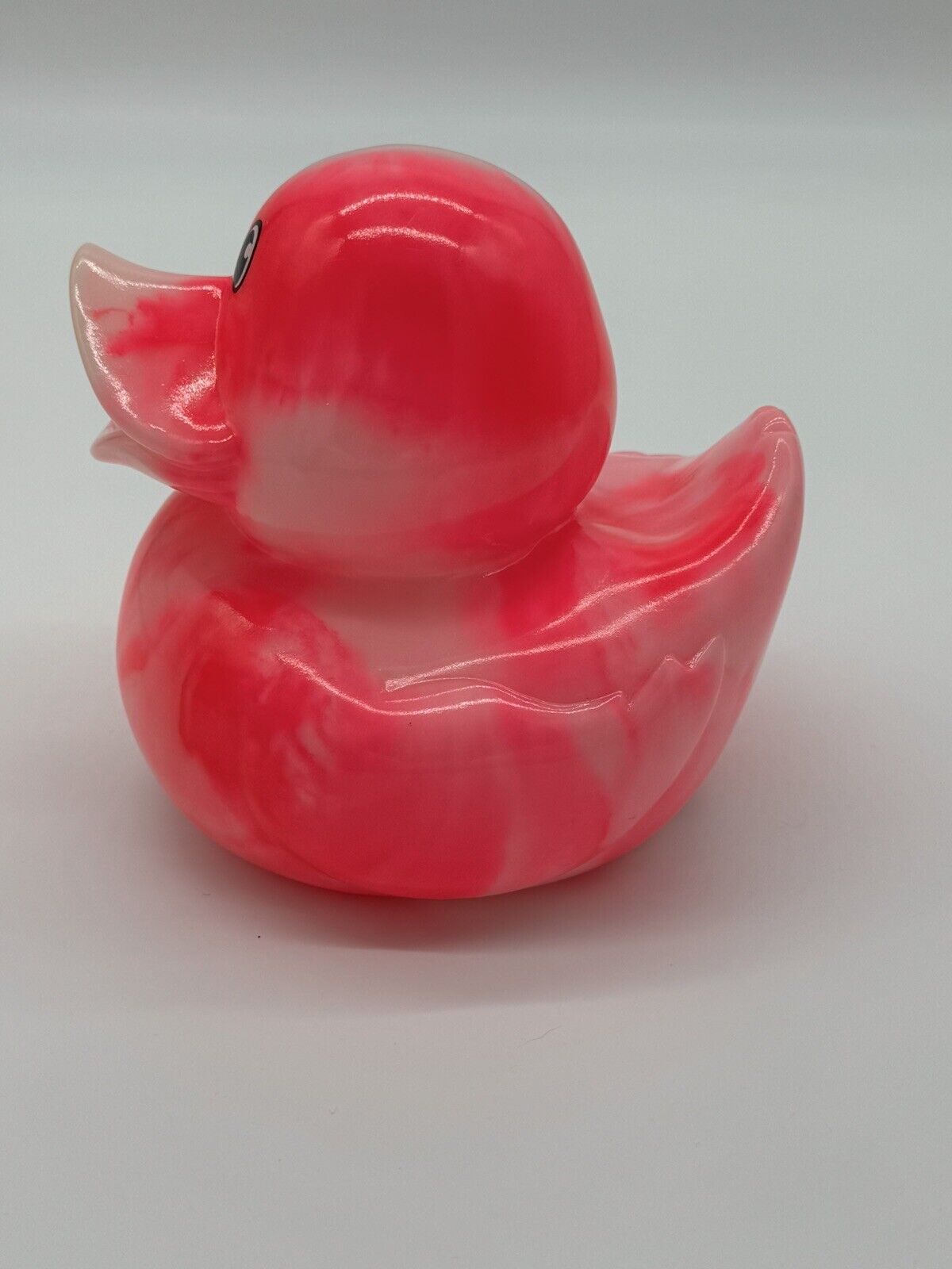 Rare Large 5" Rubber Duck Toy Collectible, Marble Pink Tie-Dye Color 005