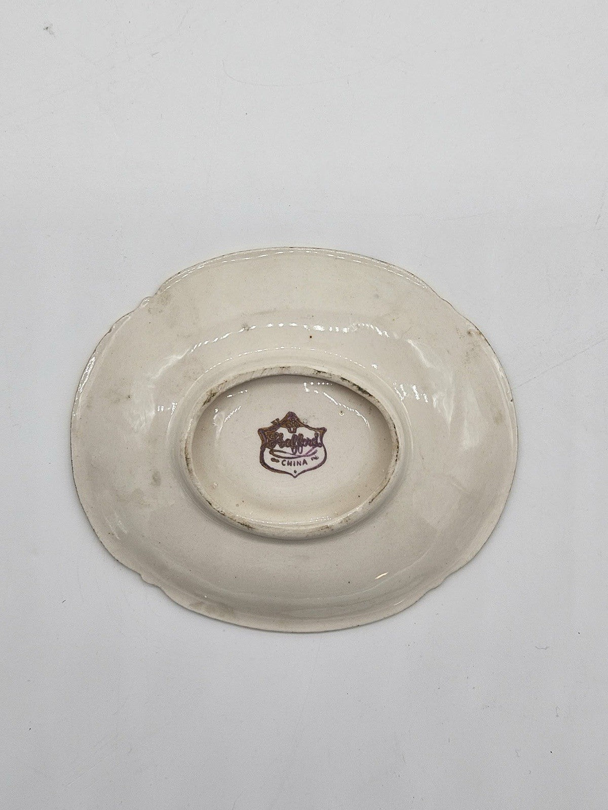 Vintage Red Cliff China Gold Gilt Victorian Courting Scene Dish