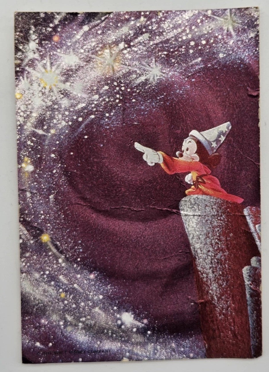 Sorcerer Mickey Mouse Print Fantasia Disney Vintage Postcard