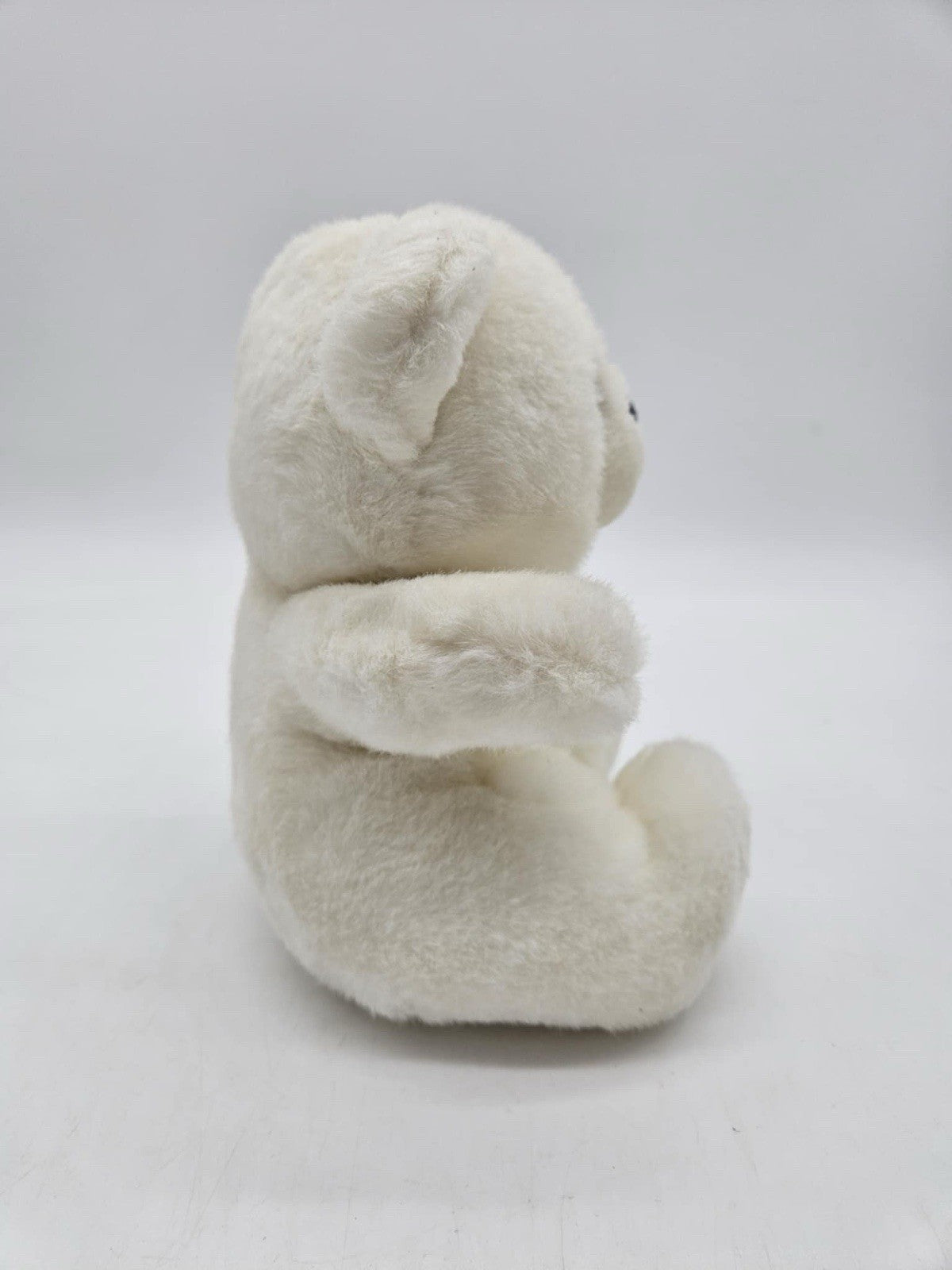 Vintage Aurora Beary Friends BUZZ 10" White Teddy Bear Plush Stuffed Animal Toy