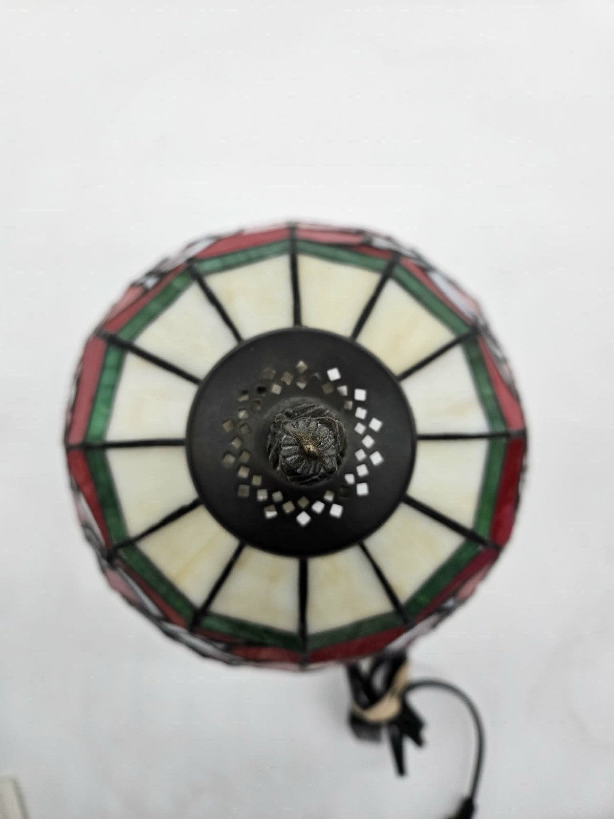 Rare Coca-Cola Licensed Tiffany Style Lamp Seedy Textured Faux Glass Shade