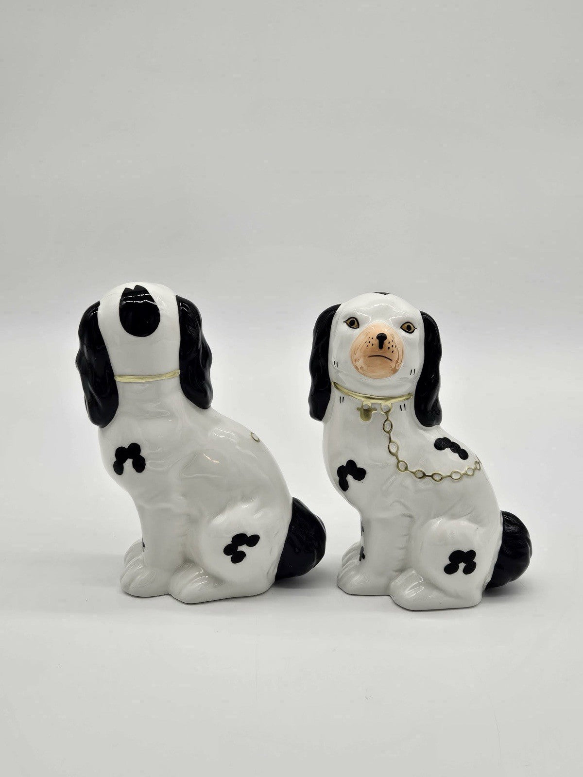Pair of Staffordshire style Ceramic Cavalier King Charles Spaniel Dogs