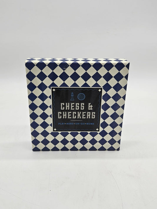Bell And Curfew Chess & Checkers Set, "Play Hard or Go Home" Brand New