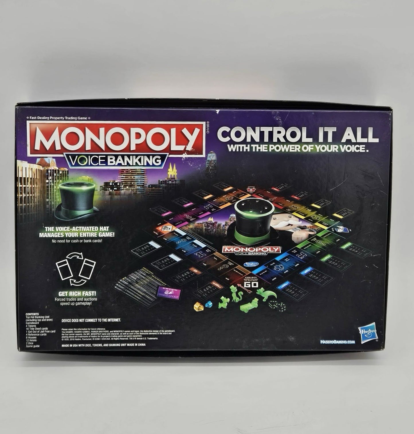 Monopoly Game - Voice Banking Edition - EUC - COMPLETE - Parker Brothers - 2018