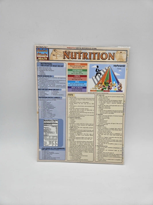 QuickStudy Nutrition Laminated Reference Chart BarCharts Health Study Guide