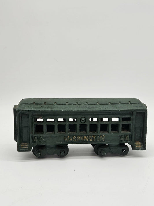 Vintage Cast Iron Washington 44 Passenger Train Car Model Railroad O Gauge