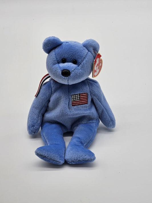 Beanie Baby America Red Cross Bear 911 Memorial  Blue 2001 MWMT NEW!!