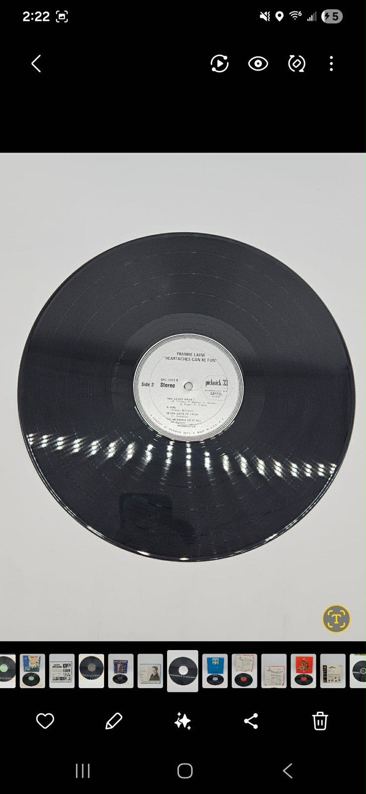 Frankie Laine ‎- Heartaches Can Be Fun - 1967 Vinyl LP - Pop Rock / Country